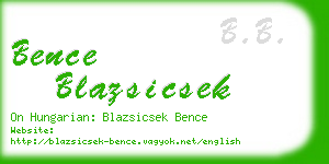 bence blazsicsek business card